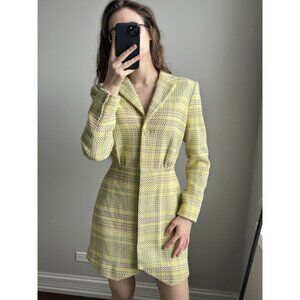 & Other Stories Los Angeles Atelier Yellow Patterned Coat – Feminine Chic Statem